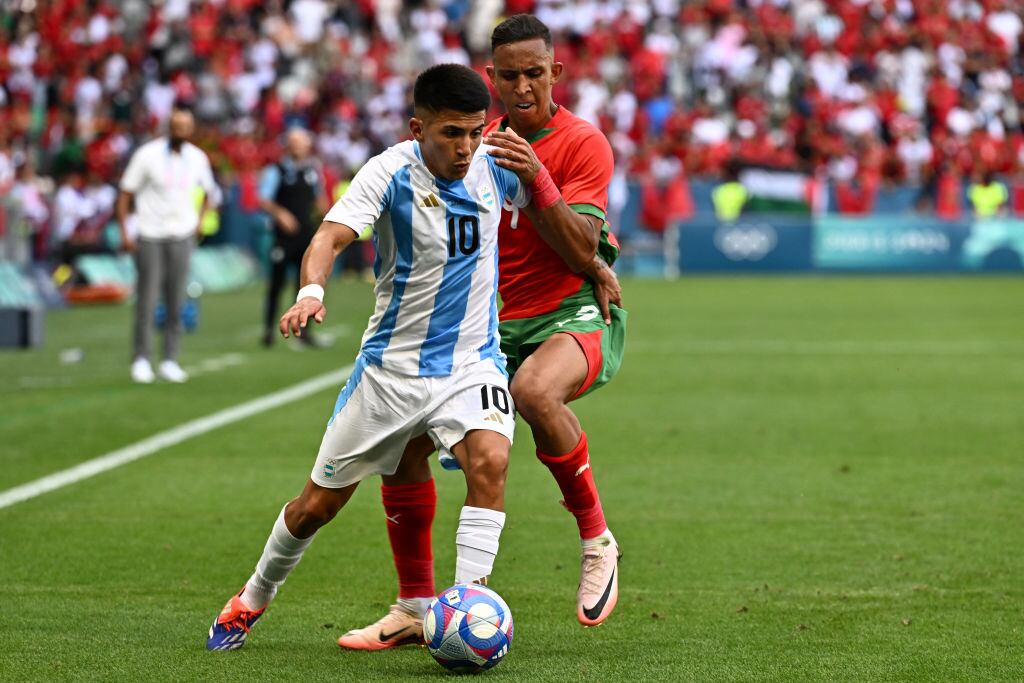 Argentina vs. Marruecos, Juegos Olímpicos de París 2024. Foto: RNAUD FINISTRE/AFP via Getty Images