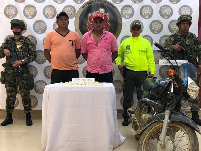 Estas personas pertenecen a la cadena de apoyo tercerizada de la subestructura Juan de Dios Úsuga del Clan del Golfo. Foto: Ejército Nacional