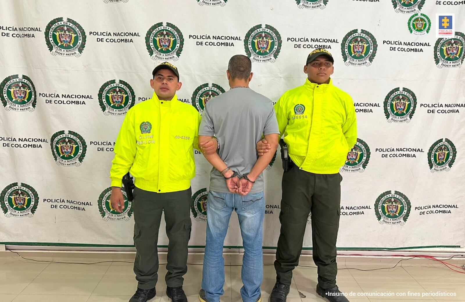 Pensionado del Ejército capturado en Montería. Foto: Fiscalía.