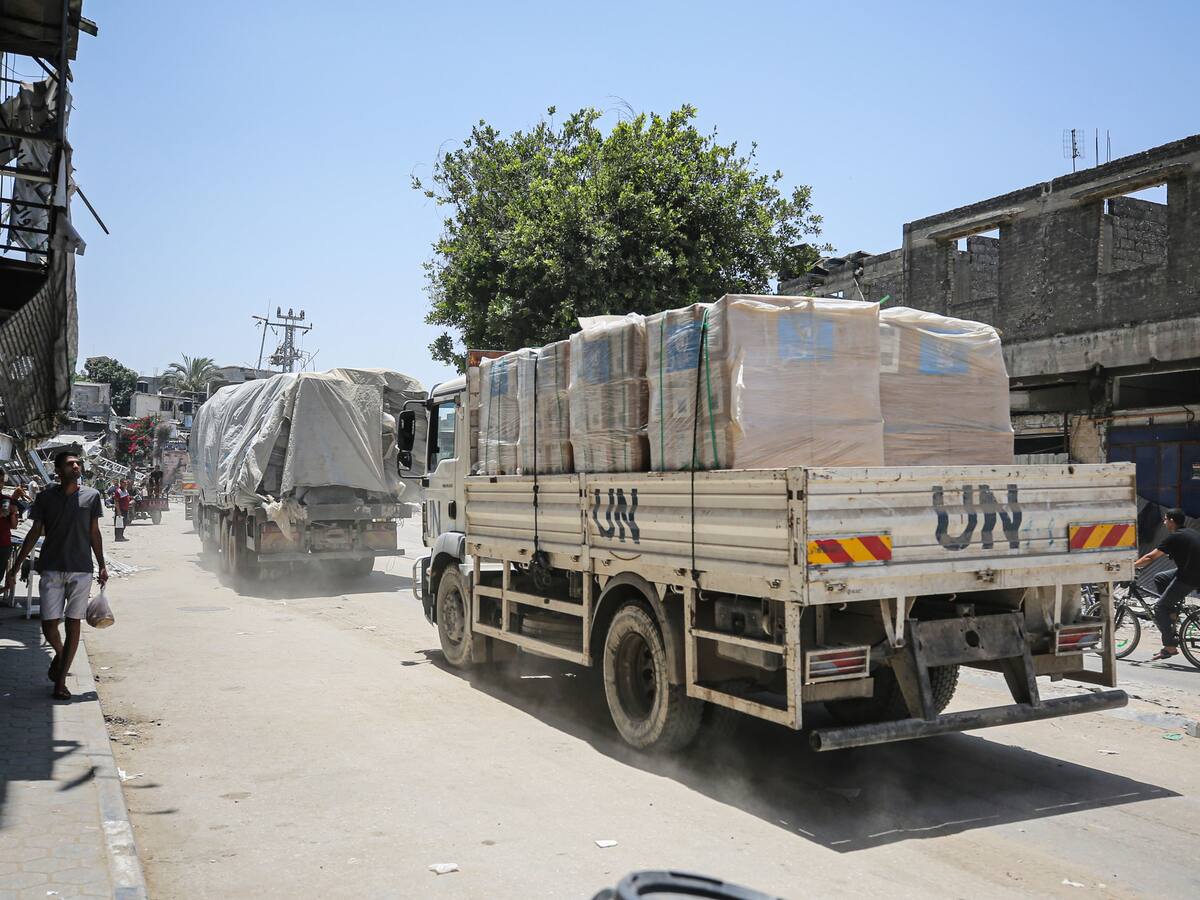 La ONU aseguró que camiones con ayuda están “en marcha de nuevo” hacia Gaza