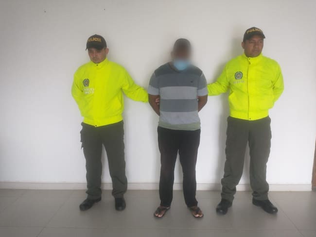 Captura del pastor Carlos Andrés Quejada Santos. Foto: Policía.