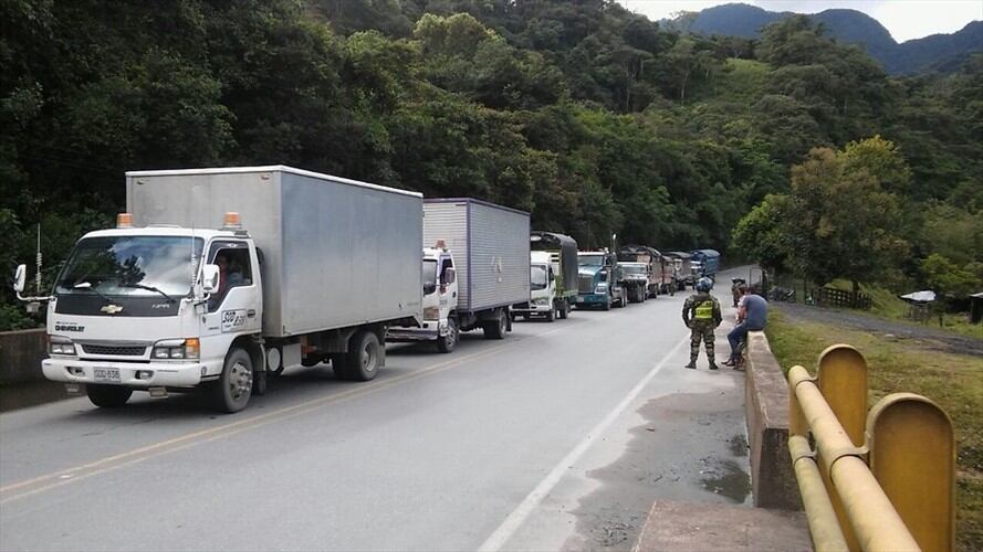 Interceptaron a varios vehículos de carga asesinando a uno e hiriendo a otro de los transportadores. Foto: Colprensa