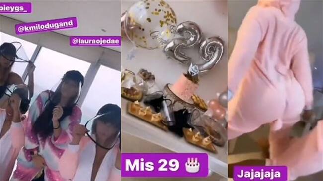 Muchas críticas se han generado a raíz de unas publicaciones que realizó la esposa del diputado Nicolás Petro, en su cuenta de instagram @Dayvasquezc, donde aparece celebrando su cumpleaños.. Foto: Captura de Pantalla