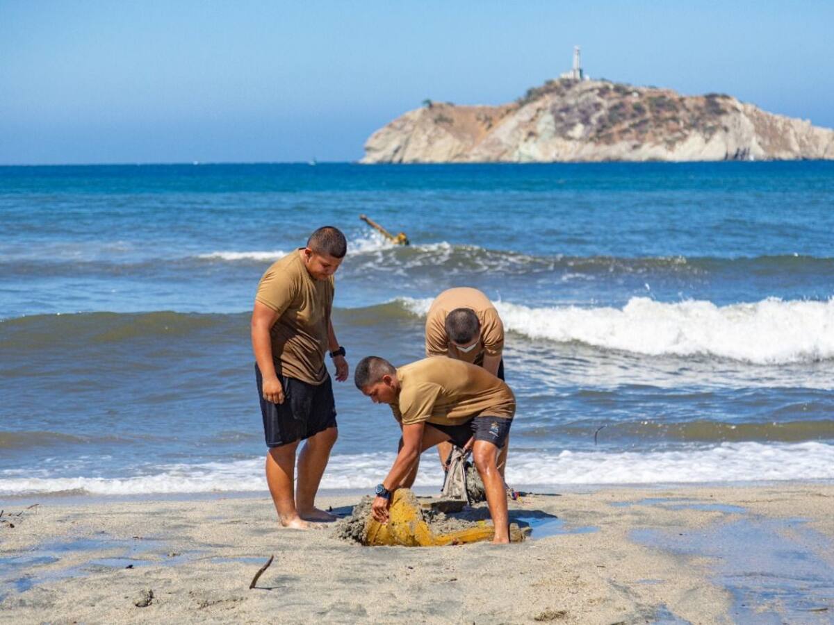 Jornadas de limpieza y retiro de residuos ordinarios, en playas samarias