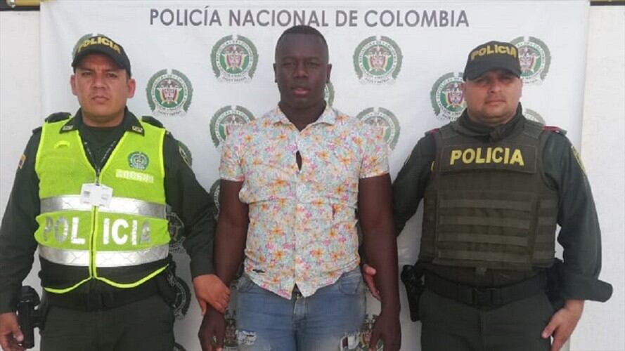 Robinson Banguera Banguera, capturado. Foto: Policía Nacional