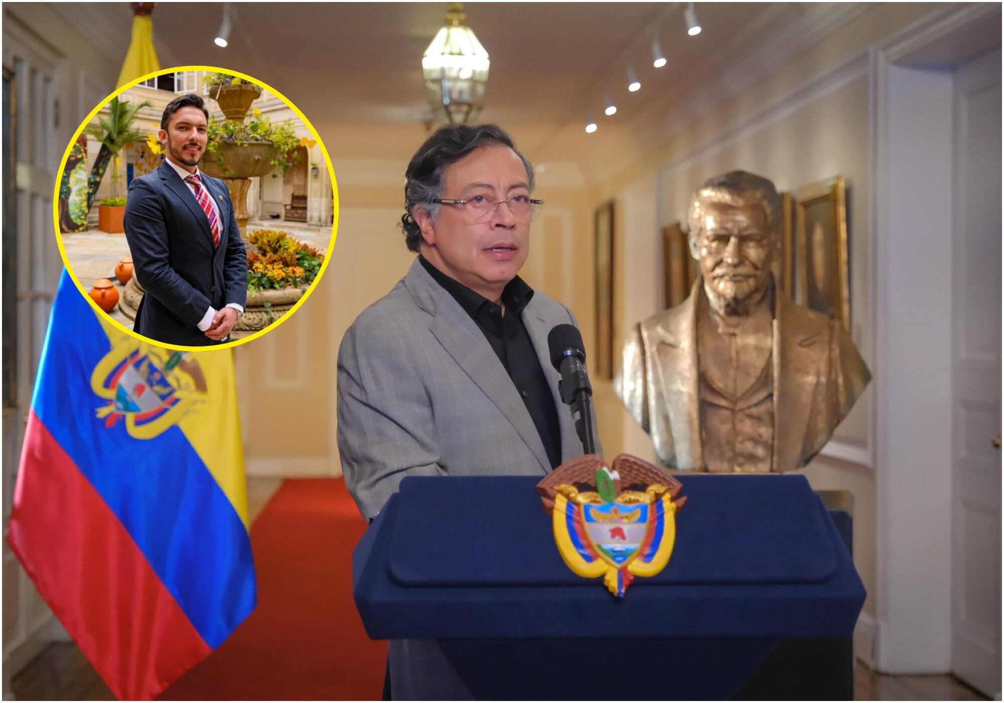 Gustavo Petro y Juan Carlos Florián. Fotos: Presidencia.