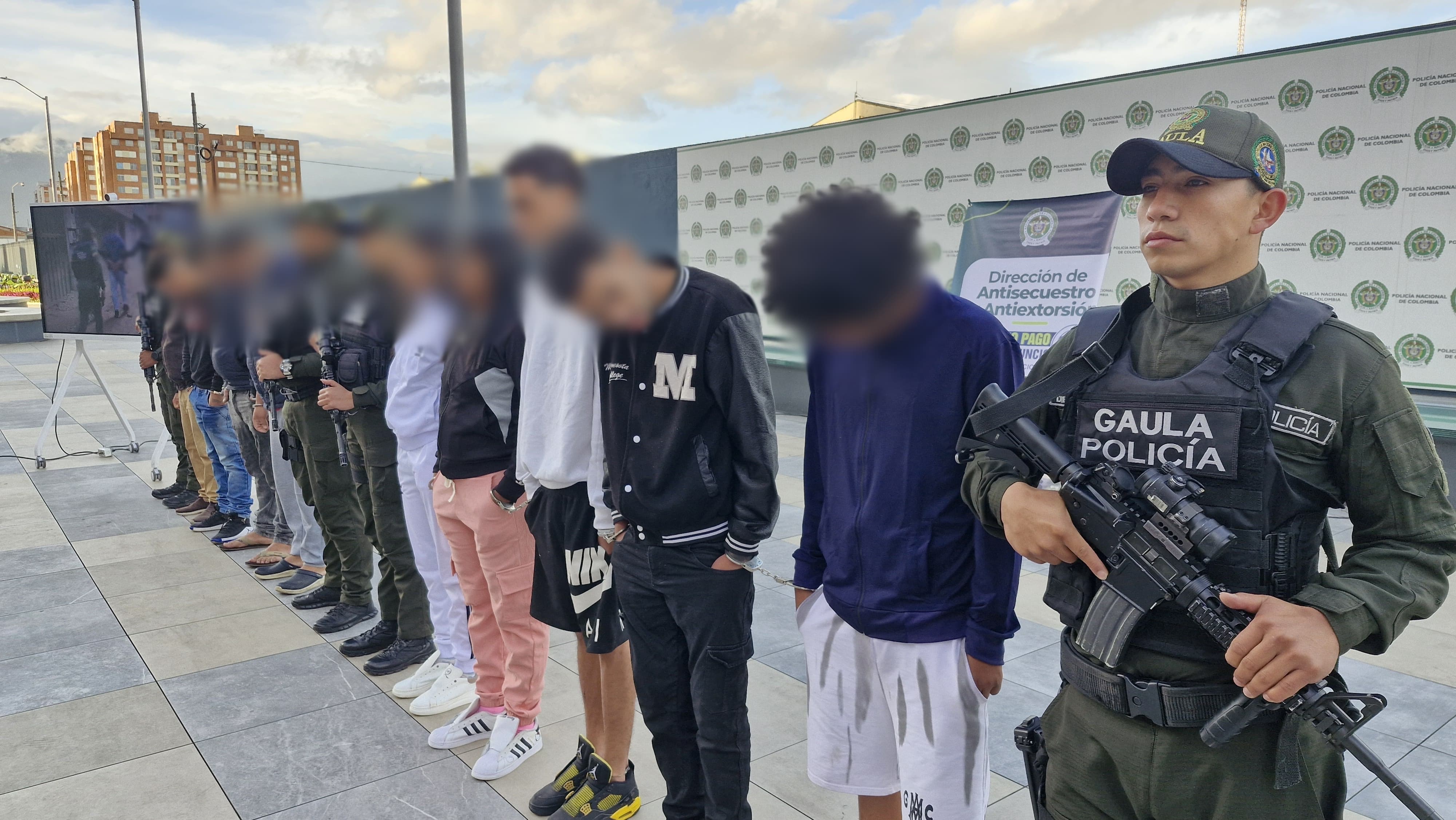 Captura de integrantes del ‘Tren de Aragua’ y ‘Los Satanás’. Foto: Policía Metropolitana de Bogotá.