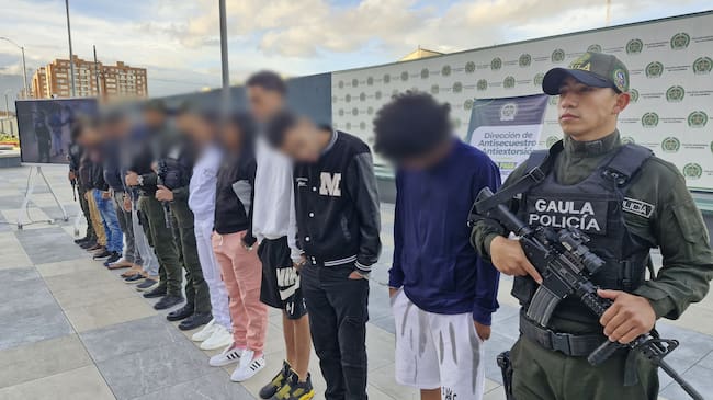 Captura de integrantes del ‘Tren de Aragua’ y ‘Los Satanás’. Foto: Policía Metropolitana de Bogotá.