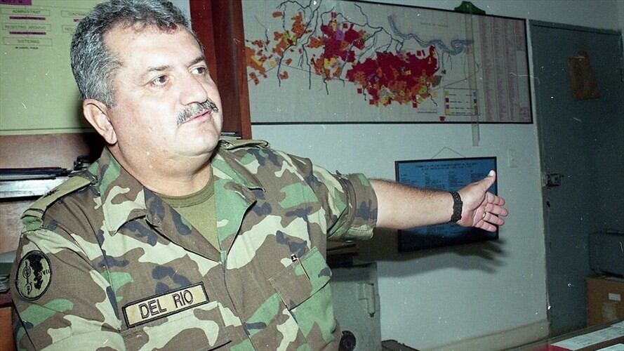 El general (r) Rito Alejo del Río compareció a una nueva versión voluntaria ante la Jurisdicción Especial para la Paz. Foto: Colprensa