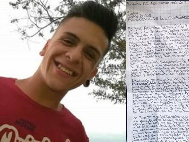 Esta es la carta que le envió la mamá de Dilan Cruz al presidente Duque. Foto: