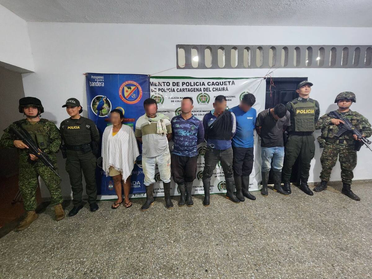 Seis capturados por explotación ilícita de yacimientos mineros en Caquetá