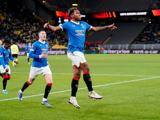 Alfredo Morelos en FC Rangers c (Photo by Alex Gottschalk/DeFodi Images via Getty Images)