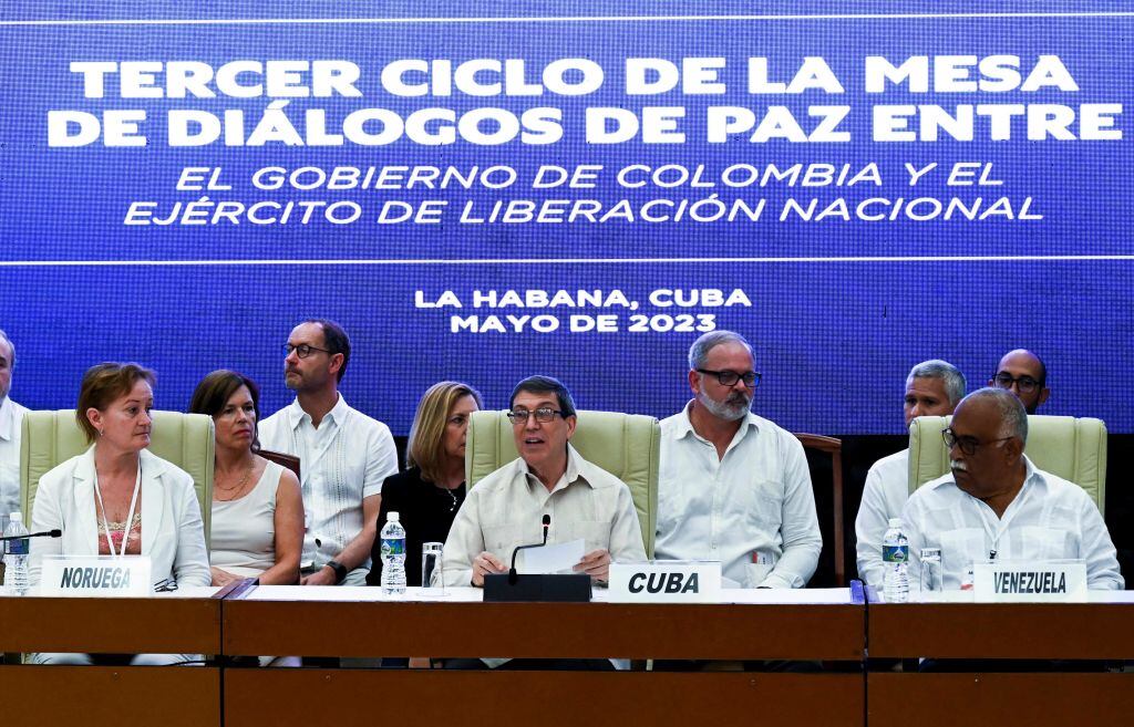Diálogos entre el gobierno colombiano y el ELN en Cuba. Getty Images