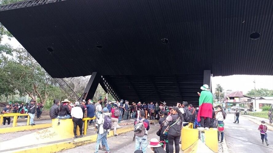 La caseta del que en su entonces fue el Peaje de Tunía fue derribada durante las manifestaciones . Foto: Cric