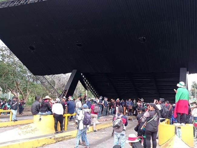 La caseta del que en su entonces fue el Peaje de Tunía fue derribada durante las manifestaciones . Foto: Cric
