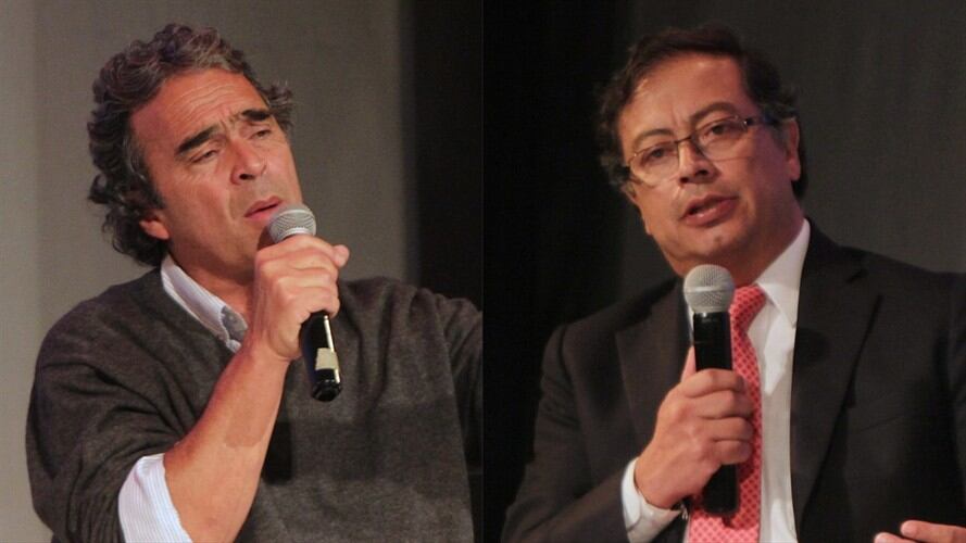 Sergio Fajardo, exgobernador de Antioquia, y senador de la República Gustavo Petro. Foto: Colprensa - Presidencia de la república de Colombia / Colprensa - Álvaro Tavera