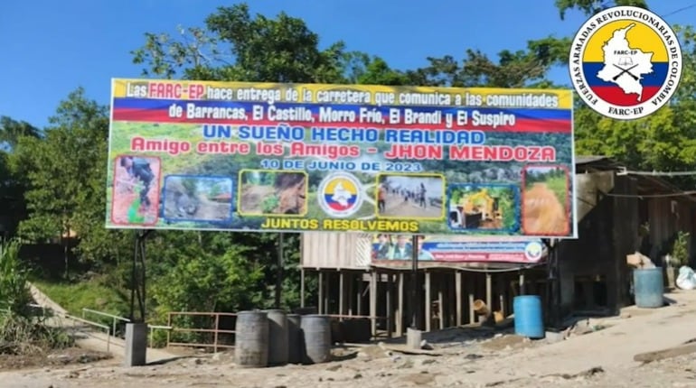Anuncio de entrega de obras de las disidencias de las Farc en Norte de Santander. Foto: Suministrada