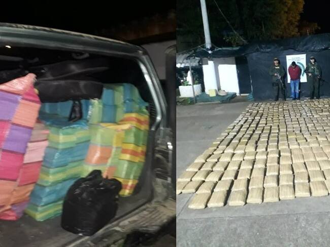 Las autoridades reportaron la incautación de 450 kilogramos de marihuana. Foto: Policía Nacional