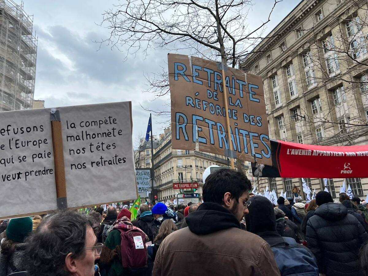 Sindicatos franceses se movilizaron masivamente contra reforma pensional