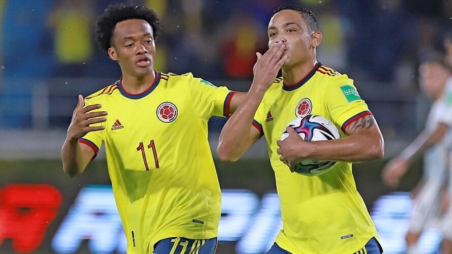 Colombia igualó el marcador en el último minuto ante Argentina. Foto: Colprensa