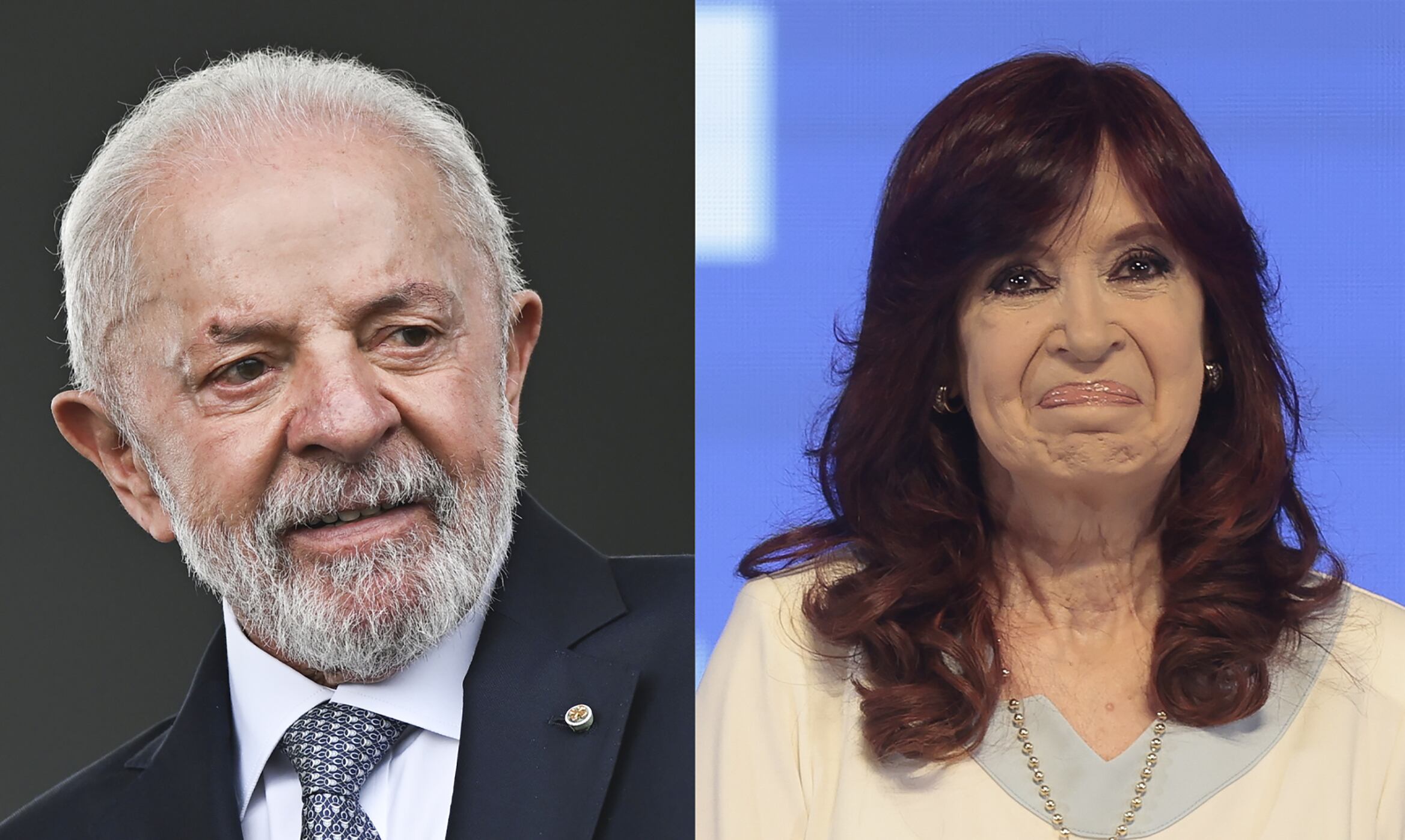Presidente de Brasil, Luiz Inácio Lula da Silva y la expresidenta argentina Cristina Fernández. FOTO: EFE/ Archivo