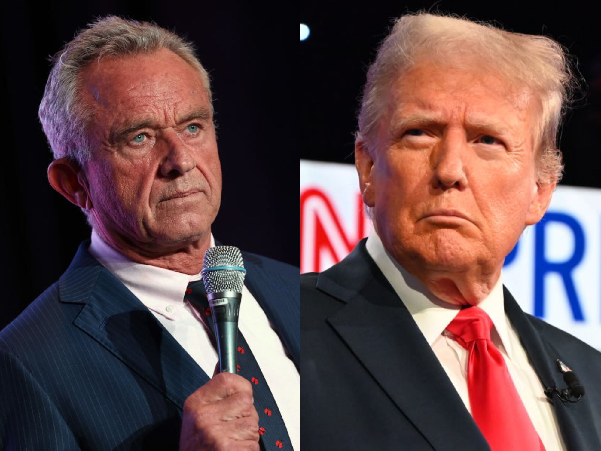 Robert Kennedy Jr. y Donald Trump. Foto: Kevin Dietsch/Kyle Mazza/Anadolu via Getty Images