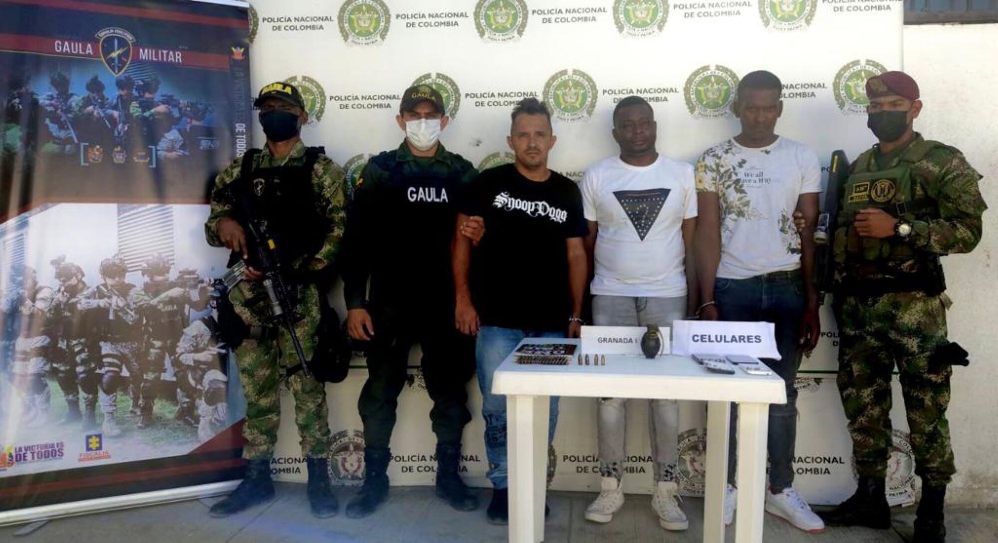 Capturados/ Policía Metropolitana de Santa Marta