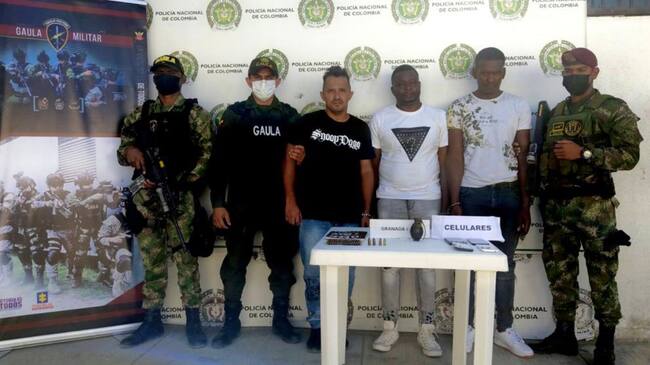 Capturados/ Policía Metropolitana de Santa Marta
