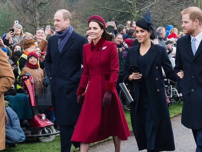 Príncipe William, duque de Cambridge, Catherine, duquesa de Cambridge, Meghan, duquesa de Sussex y el príncipe Harry. Foto: Getty Images