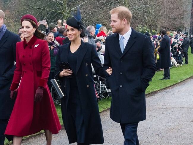 Príncipe William, duque de Cambridge, Catherine, duquesa de Cambridge, Meghan, duquesa de Sussex y el príncipe Harry. Foto: Getty Images