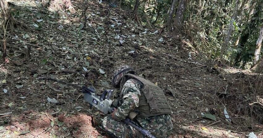 Desactivación de minas. Foto: Ejército nacional.