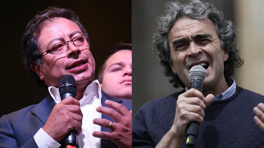 Senador colombiano Gustavo Petro y exgobernador Sergio Fajardo. Foto: Colprensa - Sergio Acero / Colprensa - Álvaro Tavera