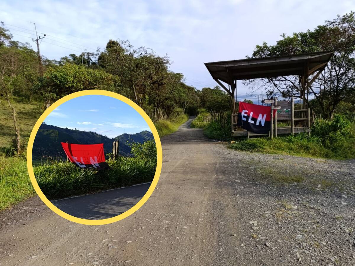 Banderas del ELN instaladas al occidente de Risaralda; un hombre fue capturado con este material