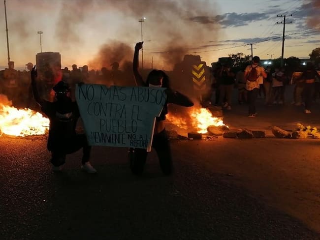 Durante el segundo día de marchas en Santa Marta, nueve personas fueron detenidas. Foto: La W Radio