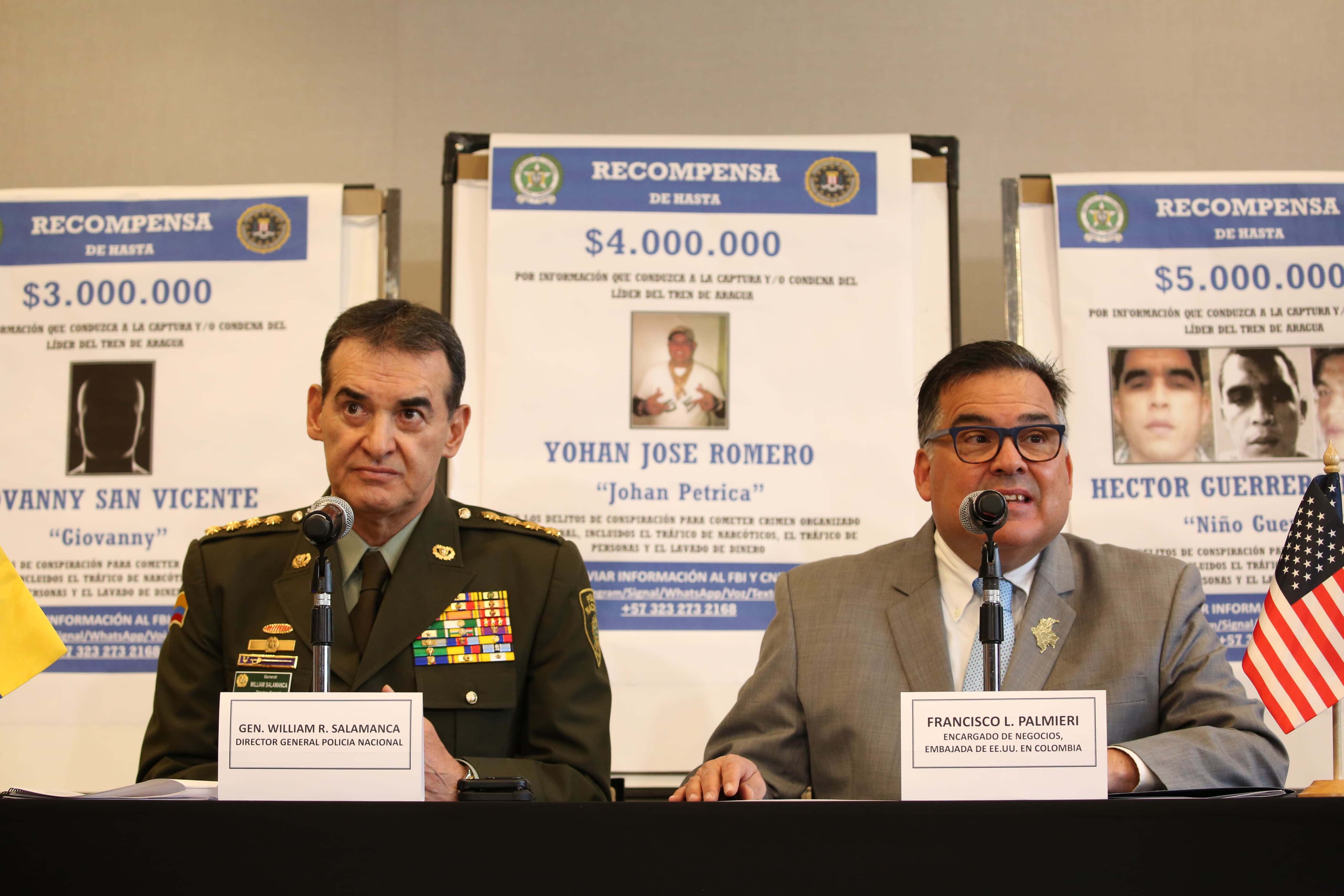Autoridades de Colombia y Estados Unidos. Foto: cortesía Policía.