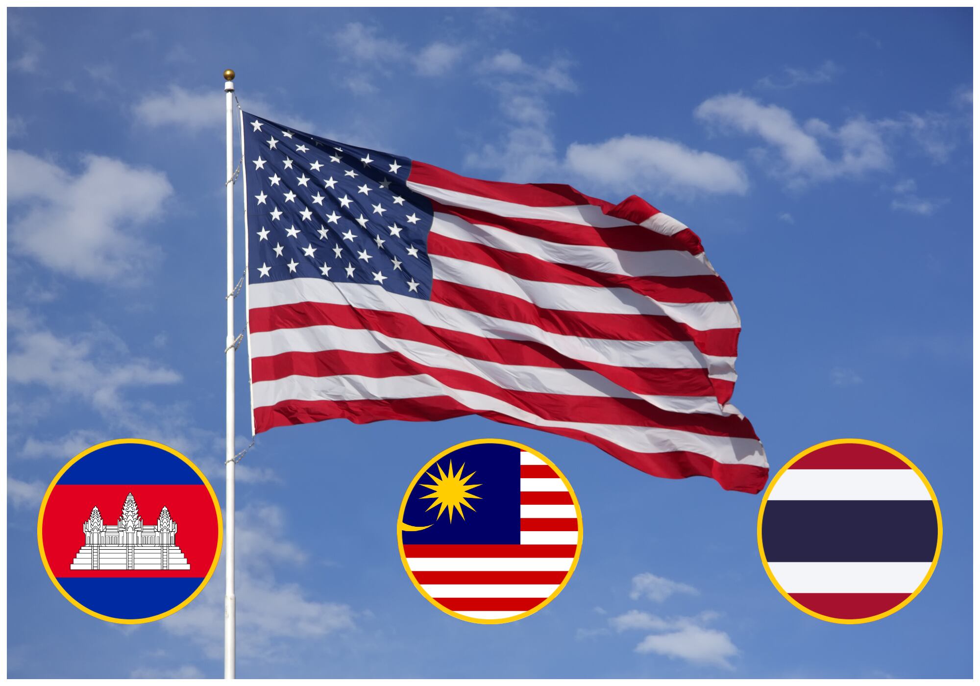 Estados Unidos rebajó al 19 % los aranceles para Camboya, Malasia y Tailandia . Foto: Getty Images.