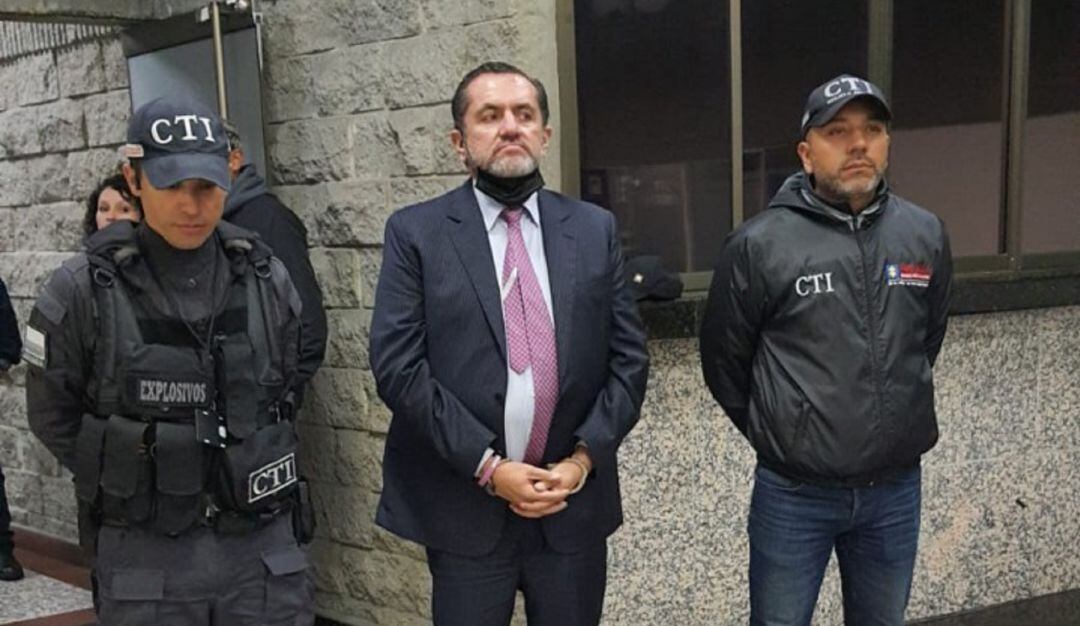 Mario Castaño, detenido por el CTI de la Fiscalía. Foto: Fiscalía.