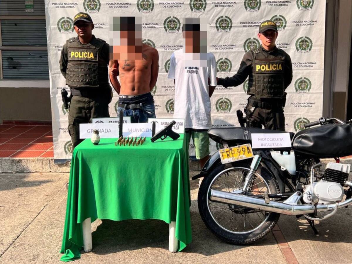 Dos sicarios al servicio de las disidencias de las Farc fueron capturados en el Cauca
