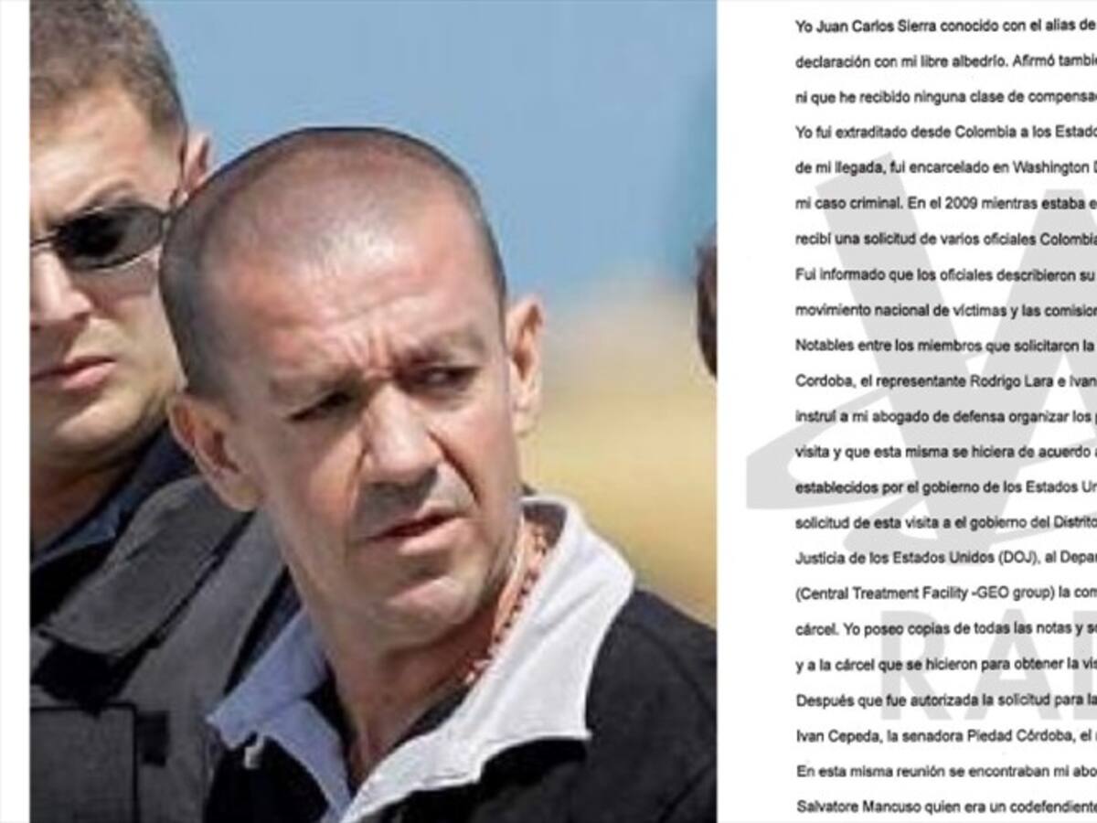 La nueva carta del Tuso Sierra sobre caso Uribe