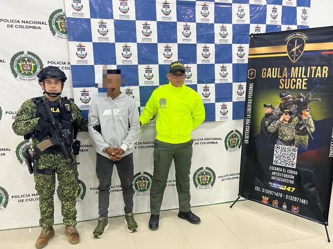Capturan a alias ‘Santucho’, presunto sicario del Clan del Golfo con injerencia en San Antero, Córdoba. Foto: cortesía Armada de Colombia.