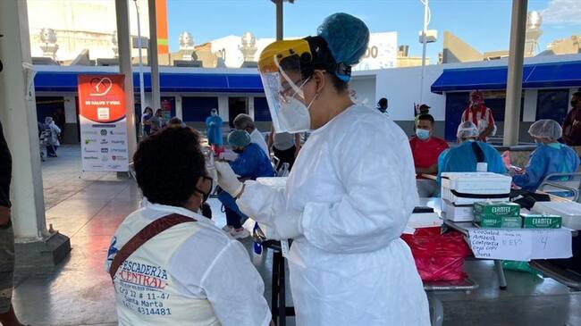 Descartan cierre del mercado público de Santa Marta por brote de COVID-19. Foto: Cortesía: Alcaldía de Santa Marta