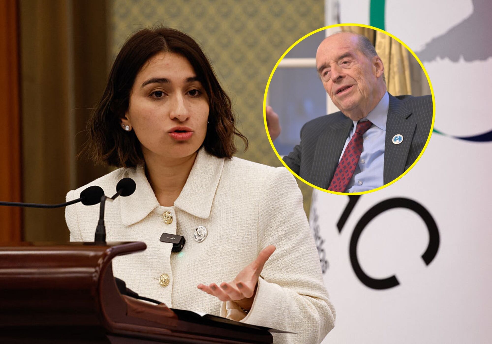 Laura Sarabia y Álvaro Leyva. Foto: Getty Images.