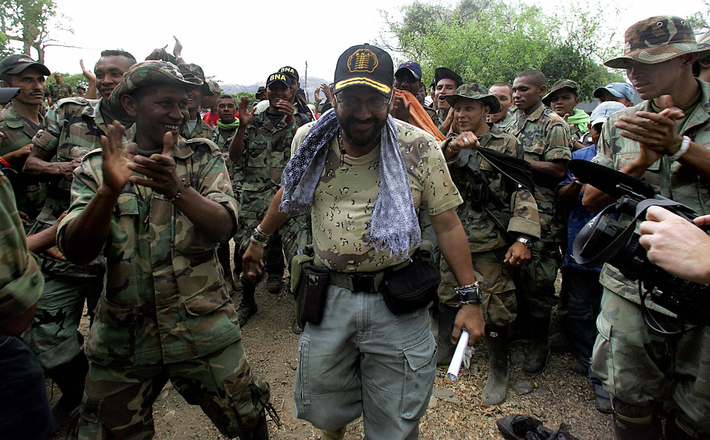Rodrigo Tovar (C), alias "Jorge 40", excomandante de las Autodefensas Unidas de Colombia (AUC) paramilitar derechista "Bloque Norte".