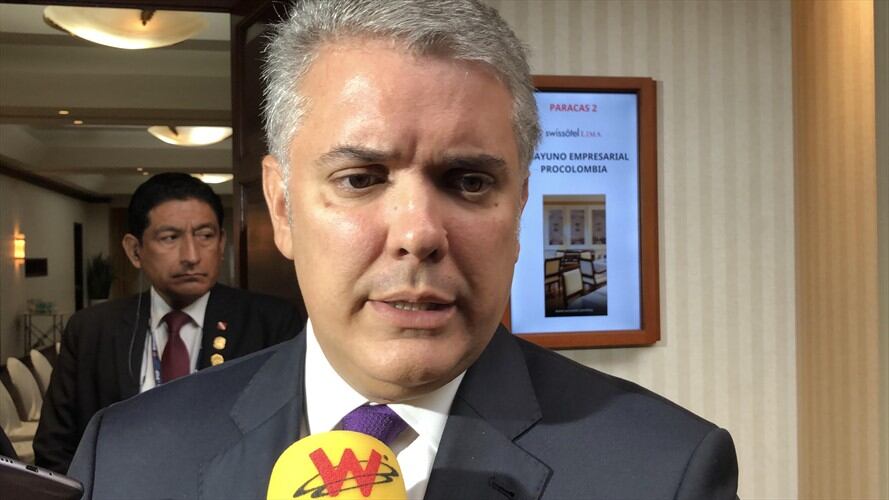 Presidente Iván Duque en visita a Perú. Foto: Redacción W Radio