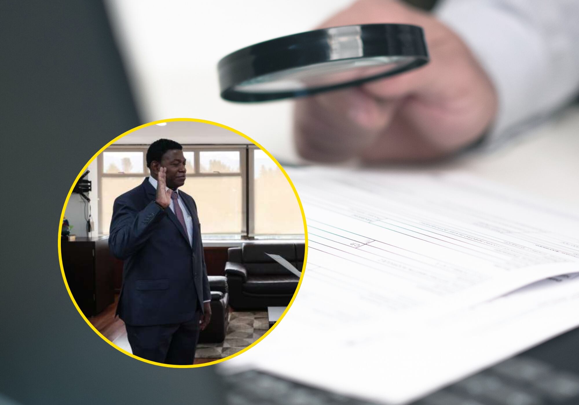 Manuel Emilio Palacios y contrato. Foto: MinDeporte / Getty Images