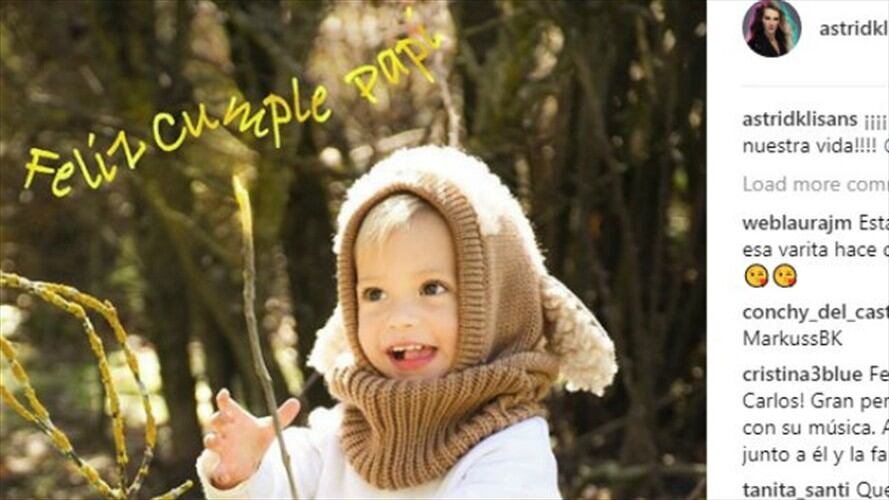 Astrid Klisans conmueve las redes sociales con enternecedora felicitación a Carlos Baute. Foto: Bang Media