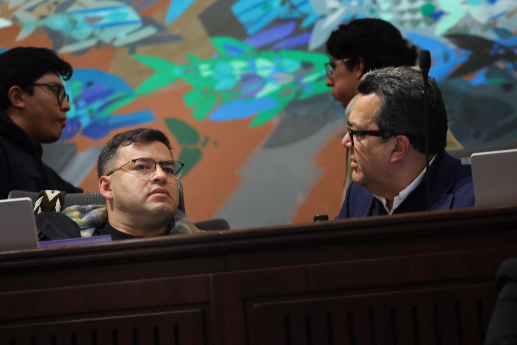 A la izquierda, Jaime Raúl Salamanca, presidente de la Cámara de Representantes. Foto: suministrada.