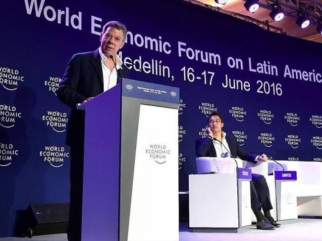 Santos instala el Foro Económico Mundial para América Latina. Foto: Colprensa