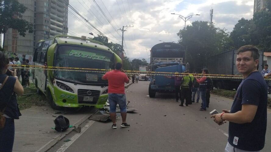 Escena del accidente. Foto: La Wcon Julio Sánchez Cristo
