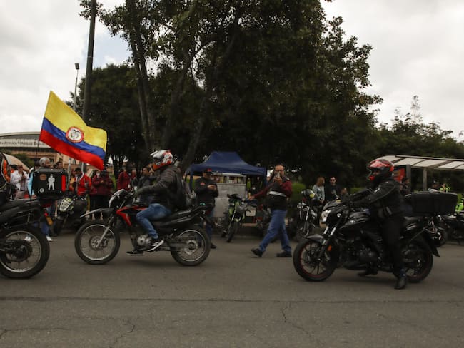 Protesta moticiclistas en Colombia. Noviembre 23 de 2022. Foto: Juancho Torres/Anadolu Agency via Getty Images